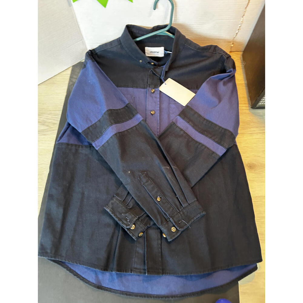 Lifetime Collective Block Denim Shirt Size M NWT Deadstock